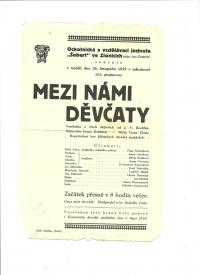 9j. Program hry ochotnického divadla Šubrt