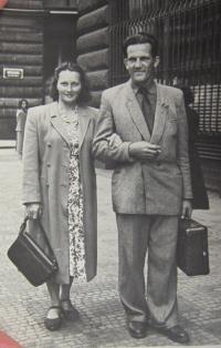 Anna Skákalová with her husband, Otto