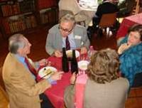 Bálint Ordódy (left) at a dinner in Amici Thomae Mori, 2007