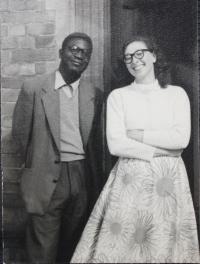 with a Nigerian friend in the 50s