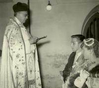 Svatba Rudolfa Suchánka v mušovském kostele