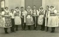 Rudolf Suchánek in the folklore ensemble in Diváky (second from the right)