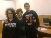 Anna Pánková se studenty ZŠ E. Destinnové v Praze