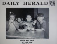 Článek v Daily Herald z listopadu 1946 - výřez fotografie