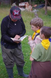 Návštěva Miroslava Surovce se skautským táborem 24. července 2014