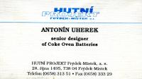 Vizitka zemřelého kamaráda Antonína Uherka
