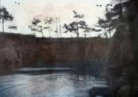 Přírodní koupaliště v zatopeném lomu v Úble