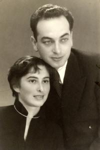 Abraham and Chava Pressburger in the 1950s