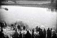 Hello Europe. Sight from Devín castle to Austrian bank of Danube river
