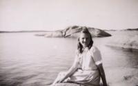 Růžena Prokešová v Norsku kam ji po válce poslal Červený kříž