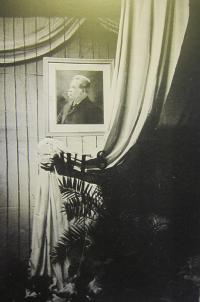 Funeral decoration in the American Home after the death of Wáclav Francisco Severa