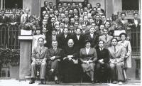 Společná fotografie po přednášce Dr. Braito v Americké domovině (Antonín Kopřiva nahoře úplně vpravo)