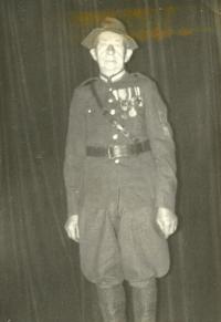 Josef Jeřábek in his legionary uniform.