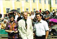 Pilgrimage to Velehrad (with writer Zdeněk Rotrekl), 1990s