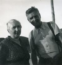 Grandfather and grandmother Petřkovi (propably 1941)