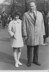 J. Hruska with his daughter V. Cisarovska