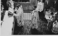 První sloužená mše otce Anastáze v Jedlé, 1948
