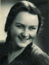 Jindřiška Kohoutková as a twenty-year-old
