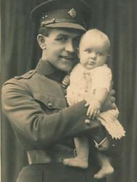 Jindřiška Kohoutková with her father