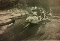 On the way from canceled camp, Berounka river 1940