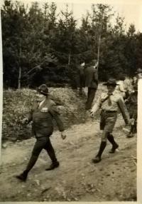 The meeting of scouts from Prague, somewhere between Cernosice and Radotin