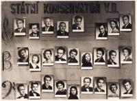Státní konzervatoř, tablo, 1957