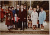 Jan´s daughter Libuše´s graduation ceremony (first left), parents, brother at the back, Brno, 1976