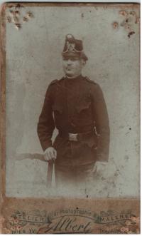 Bratr maminky pamětníka, později starosta Bratřejova, pan Dubčák, 1911