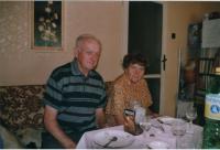 Jan with his wife at home, Literary Club of Petr Bezruč, 2004