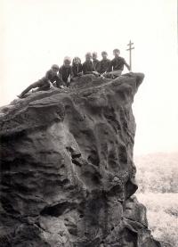 Výlet s ministranty, Kazatelna, Chřiby, 1981