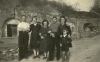 Parents Jan and Marie Moravčík (on the left) with friends in Paissy