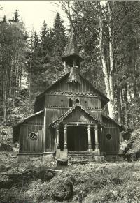 Stožecká kaple v 70. letech