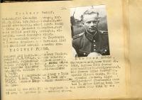 Popisek a fotografie člena gestapa Rudolfa Kastnera, co odvedl matku Marii
