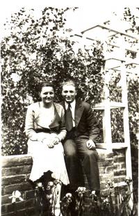 Mother and Father in Kojetice garden, 1933