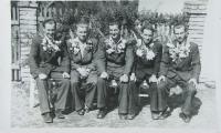 Going to the army in 1945. Karel Trčka is in the middle