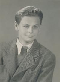 Rudolf Skaunic během studií na gymnáziu (1948-49)