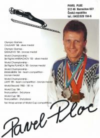 Pavel Ploc, portrait with a list of achievements