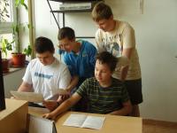 Nad vodovodem Elementary School students work on the project