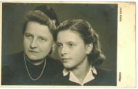 Eva Bošková with her mother- the photo they sent to father to the prison