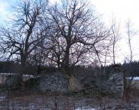 Ruins of the Scholz family house in Hraničky (Gränzdorf)