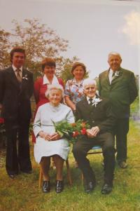 Parents Franz and Angela Schlegel celebrating their golden wedding (50th) anniversary in 1983