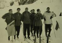 Military patrol, Winter Olympic Games in St. Moritz, February 1948 (witness second from left)