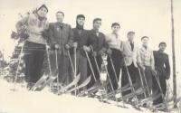 Skiing men from Chrást, 20th February 1942