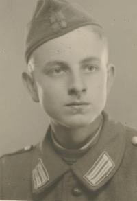 In the Luftschutz uniform during the war