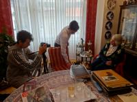 Nahrávání rozhovoru pro projekt Příběhy našich sousedů