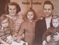 Dana Milatová with her husband and children