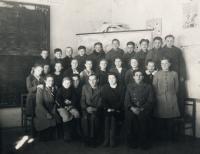 School in Luck, Dobromila in the second row second from right
