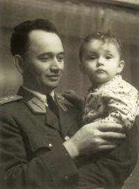 Ivan Kutín with his son Ivan (year 1954)