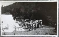 První skautský tábor Jiřího Ludvíka v Trpistech u Plzně