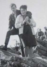 Miroslav Vaněk s manželkou na Suchém vrchu